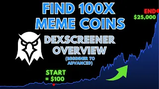Dexscreener Overview - How to use Dexscreener to Find 100x Meme Coins (Beginner to Advanced Guide)