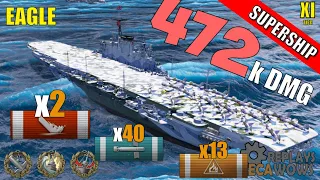 DAMAGE RECORD! Eagle 2 Kills & 472k Damage | World of Warships Gameplay