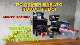 MEU PRIMEIRO PC GAMER BARATO RODA TUDO - PREÇOS, MONTAGEM E CONFIGURAÇÃO