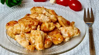 Do you have chicken breast at home? Try the recipe for fried chicken in garlic sauce, very tasty