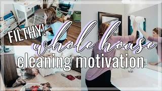 FILTHY WHOLE HOUSE CLEAN WITH ME | HUGE CLEAN WITH ME | 2 DAYS OF COMPLETE DISASTER CLEANING | SAHM