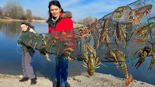 Caught and Cooked Crayfish in the Oven by Asian recipe! Crayfish with cream sauce