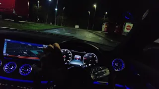 POV: Mercedes E Class Coupe Night Drive to Jazz Music