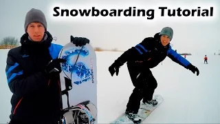 Как научиться кататься на сноуборде за одну тренировку (Snowboarding Tutorial)