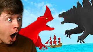 Reacting to GODZILLA vs RED BLUSTER! (The Sea Beast)