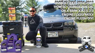 BMW X3 [E83] 2004-2010 How to change the oil on a BMW X3 2.5 3.0 Engine | Liqui Moly Engine Flush!