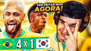 REACT - VIROU BAILE!!! BRASIL FAZ 4 NA COREIA E VAI PRAS QUARTAS! Paródia Tchuco Nela | FutParódias