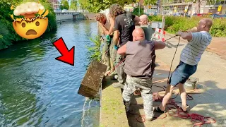 Absolutely ENORMOUS Safe Pulled Out Of The Canal Magnet Fishing!