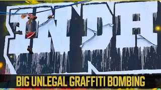 Graffiti bombing in city centre / unlegal but commercial / забомбили фасад в центре Улан-Удэ
