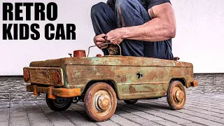 1975 Moskvic Pedal Car - Restoration Abandoned Very old Rusty Car