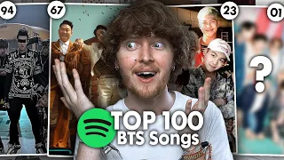 ONLY BANGERS! (100 Most STREAMED BTS Songs on Spotify | Reaction)