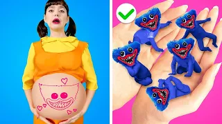 Squid Game Doll vs Barbie Pregnant | Funny Relatable Situations and Pregnancy Hacks by Gotcha! Hacks