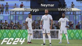 FC 24 VOLTA - Neymar Vinicius Rodrygo vs Ronaldinho Zidane Gullit - VOLTA 3v3