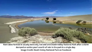 Rare lake forms in Death Valley