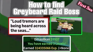 How to find Greybeard Raid Boss in First Sea - Blox Fruits