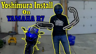 Yoshimura R-77 Exhaust Install on a Yamaha R7 | Sound Test