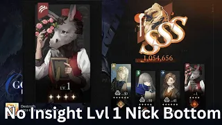 Nick Bottom Lvl 1 No Insight in Raid SSS - Gold in Cave - Reverse 1999