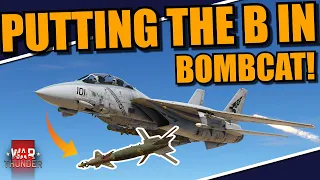 War Thunder F-14B BOMBCAT in GROUND RB! PRECISION striking those pesky T series TANKS!