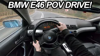 BMW E46 320I COUPE POV DRIVE | M54B22 170HP | CUSTOM EXHAUST!