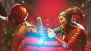 Injustice 2 - Red Hood vs Harley Quinn - All Intro Dialogue, Super Moves And Clash Quotes