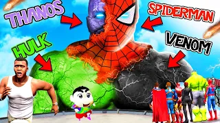 I BECAME STRONGEST AVENGER ( SPIDEY + HULK + VENOM ) IN GTA5 || GTA5 AVENGERS