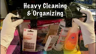 ASMR Cleaning & organizing heavy plastic bag with latex gloves (No talking) Soft spoken tomorrow.