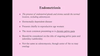 Endometriosis (OLD version, see update in link below) - CRASH! Medical Review Series