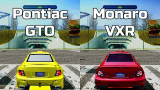 NFS Most Wanted: Pontiac GTO vs Vauxhall Monaro VXR - Drag Race