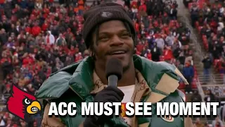 Lamar Jackson Emotional As Louisville Retires No. 8 | ACC Must See Moment