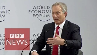 Blair challenged over Iraq War at WEF in Davos