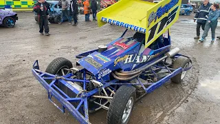 Brisca F2 Heat 2 895 Ben Goddard Vs 115 Ben Farebrother Skegness Raceway 06/11/22.