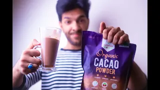 CACAO POWDER HOT CHOCOLATE RECIPE // HEALTH BENEFITS OF CACAO POWDER // ORGANIC RAW CACAO POWDER