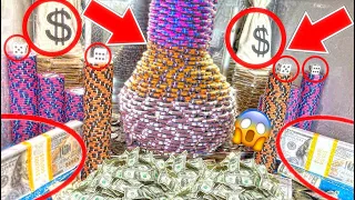 😱MASSIVE TOWER GOT STUCK AGAINST THE GLASS THEN THIS HAPPENED! HIGH RISK COIN PUSHER MEGA JACKPOT!