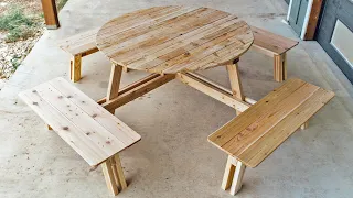 How to Build a Round Picnic Table with Benches