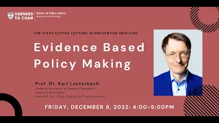 The 174th Cutter Lecture on Preventive Medicine with Karl Lauterbach