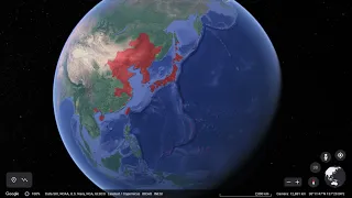 The Japanese Empire in 30 seconds using Google Earth