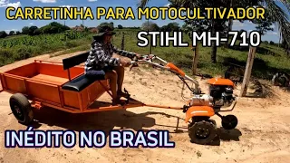 A FERRAMENTA MAIS ESPERADA CHEGOU AQUI NO SÍTIO. CARRETINHA PARA TRATORITO STIHL MH 710.