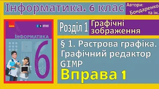 § 1. Растрова графіка. Графічний редактор GIMP | 6 клас | Бондаренко