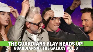 Guardians of the Galaxy 3 Cast & James Gunn Play MCU Heads Up!