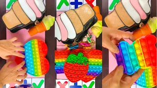 Pop It Transaction Collection ✅➕❌ Trading Fidget Toys (Ice Cream,Strawberry,Big Heart)