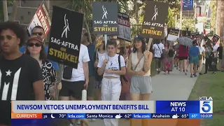 California Gov. Newsom rejects bill to give unemployment checks to striking workers