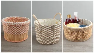 I made incredibly original baskets with my own hands from cord