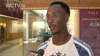 FSU football player Travis Rudolph eats lunch with autistic kid