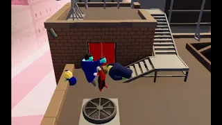 Gang Beasts speedrun - Solo Roof - 32s (WAVE 4 SKIP GLITCH)