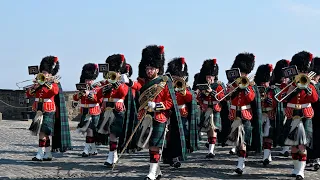 The Band of The Royal Regiment of Scotland Quick March at Edinburgh Castle