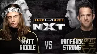 NXT TAKEOVER 25 MATT RIDDLE VS RODERICK STRONG (WWE 2K19)