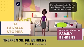 Learn German with short stories | A1 Level | Family introduction | de-en subtitles