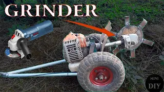 Trenching idea using a grinder || @Mini DIY