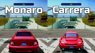 NFS Most Wanted: Vauxhall Monaro VXR vs Porsche 911 Carrera S - Drag Race