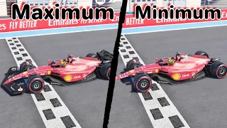 MINIMUM VS MAXIMUM WINGS What is faster? Comparison | French GP